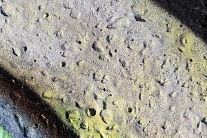 Fragment of colored graffiti painted on a concrete wall. Abstract background for design. photo