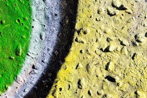 Fragment of colored graffiti painted on a concrete wall. Abstract background for design. photo