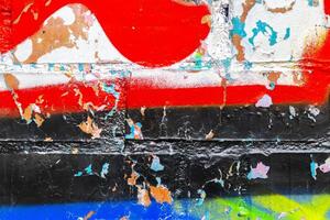 Graffiti painted on a brick wall texture. photo