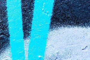 Fragment of colored graffiti painted on a wall. Bright abstract background. photo