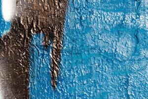 Fragment of colored graffiti painted on a wall. Bright abstract background. photo