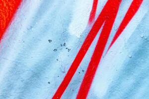Fragment of colored graffiti painted on a wall. Bright abstract background. photo