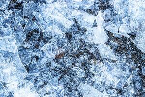 Texture of ice in the winter. Abstract background for design. photo