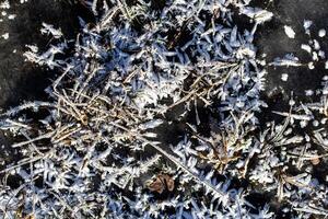 Texture of ice in the winter. Abstract background for design, photographed closeup. photo