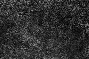 Black natural leather texture. Abstract background. photo