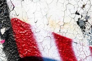 Fragment of colored graffiti painted on a wall. Bright abstract background. photo