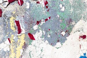 Fragment of colored graffiti painted on a wall. Bright abstract background. photo