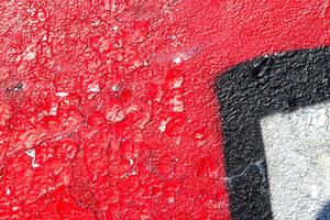 Fragment of colored graffiti painted on a wall. Bright abstract background. photo