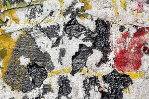 Fragment of colored graffiti painted on a wall. Bright abstract background. photo