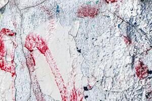 Fragment of colored graffiti painted on a wall. Bright abstract background. photo