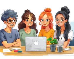 A team meeting with diverse members focus on inclusion photo