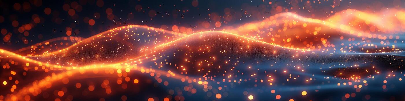 A mesmerizing display of shimmering particles against a dark backdrop photo