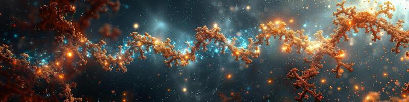 Computer generated image of a galaxy full of twinkling stars in vast space photo