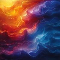 The image resembles a galaxy painting with a vibrant array of colors photo