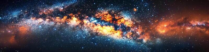An expansive view of the Milky Way galaxy visible in the night sky photo