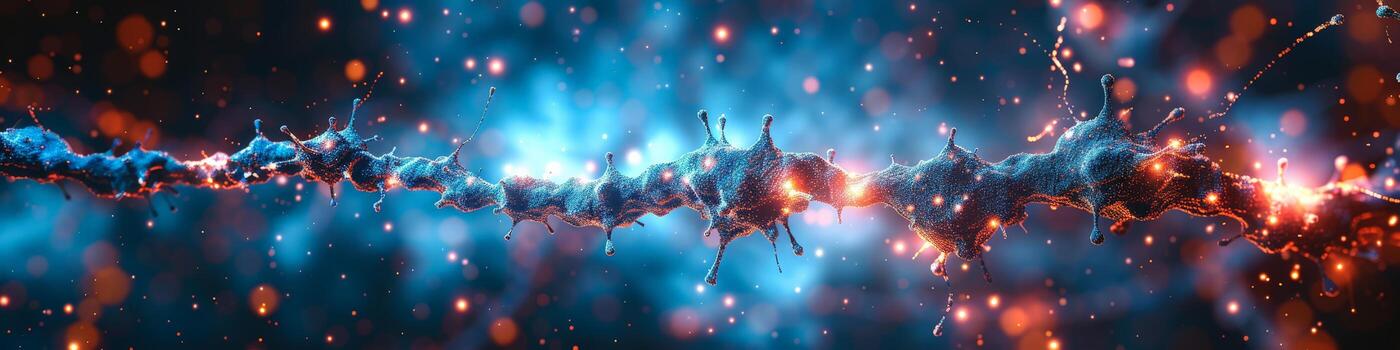 A computergenerated image depicting a chemical reaction within a galaxy photo