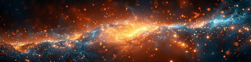 The image resembles a galaxy full of numerous stars within it photo