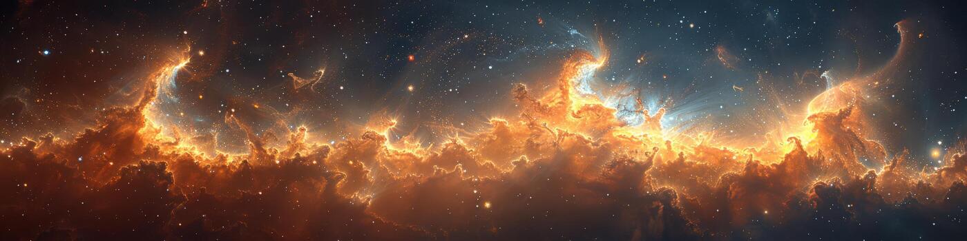 A galaxy filled with numerous stars and clouds floating in the sky photo