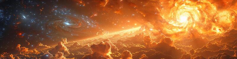 A digital image showing a galaxy in the vast expanse of space photo