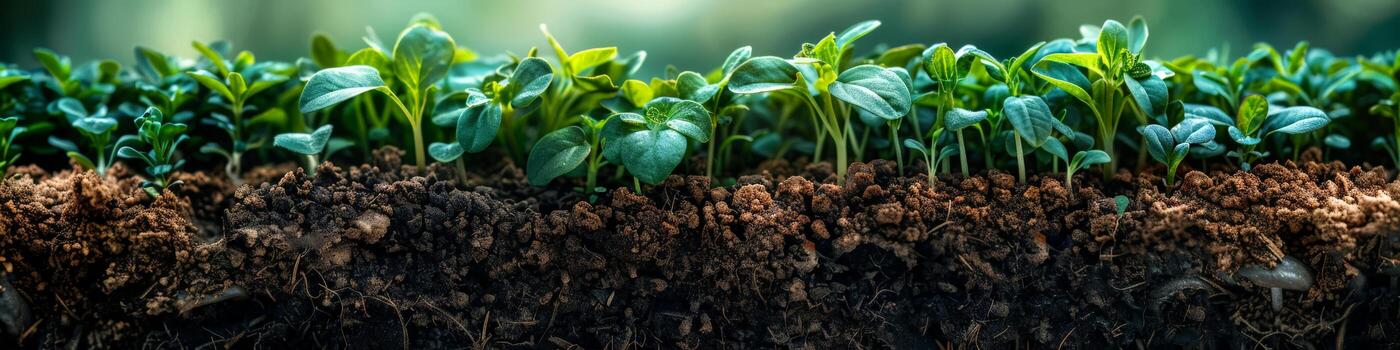 plantas son brotante, enriquecedor el paisaje con varios formas y especies foto