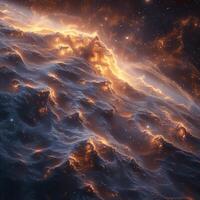 The galaxy is full of stars and nebulous formations, mesmerizing view photo
