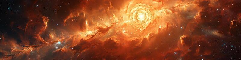 The image resembles a galaxy with a prominent spiral formation in the center photo