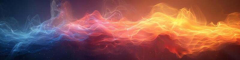 It appears as a convergence of fire and water in a wavelike form photo