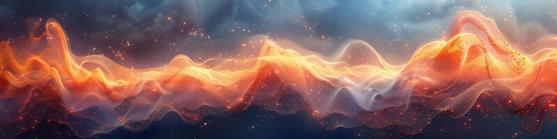 The scene resembles a fiery wave emerging from the earths surface photo