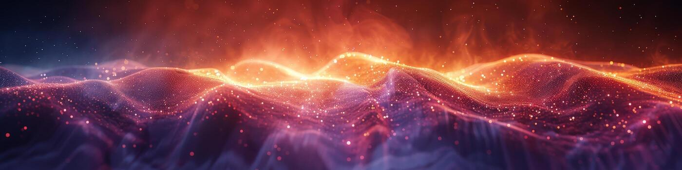 Computergenerated image of particles moving in air photo