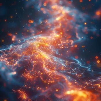 A digitally created picture showing a galaxy in the vastness of space photo