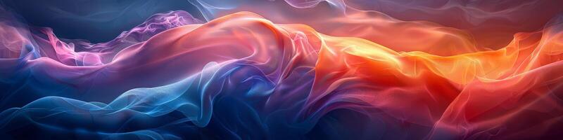Colorful background with particle wave in the air photo