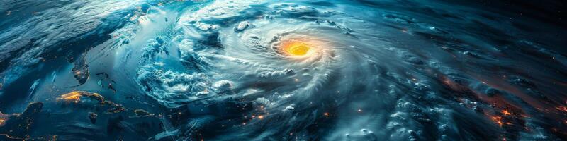 Galaxy hurricane with swirling winds and liquid formations. Artists depiction photo