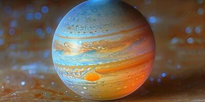 An illustration depicting the gas giant planet Jupiter photo