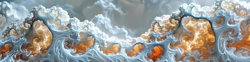 Computer generated image showing swirling clouds in an artistic style photo
