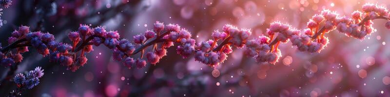 A 3Drendered illustration depicting a DNA double helix structure photo