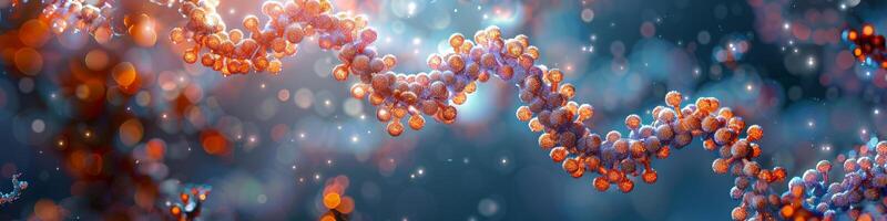 Computergenerated DNA image used in research and illustrations photo