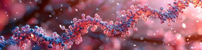 Computer image of DNA with plant and nature keywords photo
