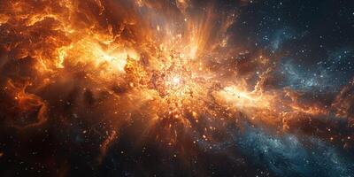 A starburst galaxy in space, colorful and vibrant, showcasing stunning celestial beauty photo