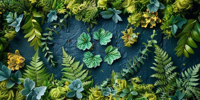 el imagen muestra varios planta vida con diferente plantas y hojas foto