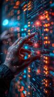 A person is using their finger to interact with a screen photo