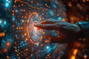 Futuristic Touch Interface with Advanced Technology for a cuttingedge user experience photo