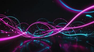 light path, neon light movement, neon light movement abstract photo