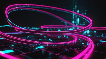 light path, neon light movement, neon light movement abstract photo