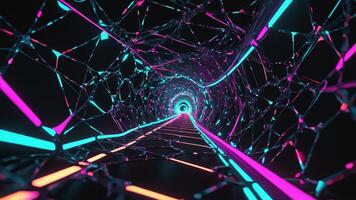 light path, neon light movement, neon light movement abstract photo