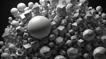geometry model elegant random abstract black and white photo