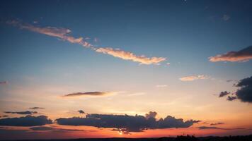 view of the sky with the orange light of the sun photo