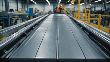 workers at an assembly line in a factory photo