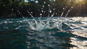 water ripples on the surface of a lake photo