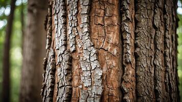 a close up of a tree trunk with sun shining through photo