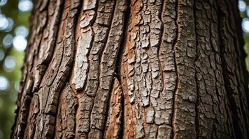 a close up of a tree trunk with sun shining through photo